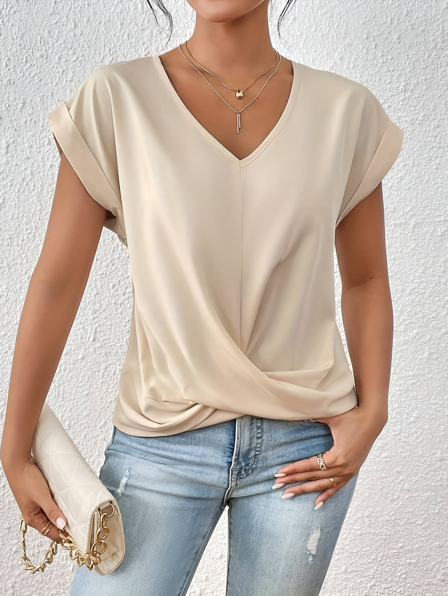 Sophie – V-hals T-shirt med hjerteudskæring
