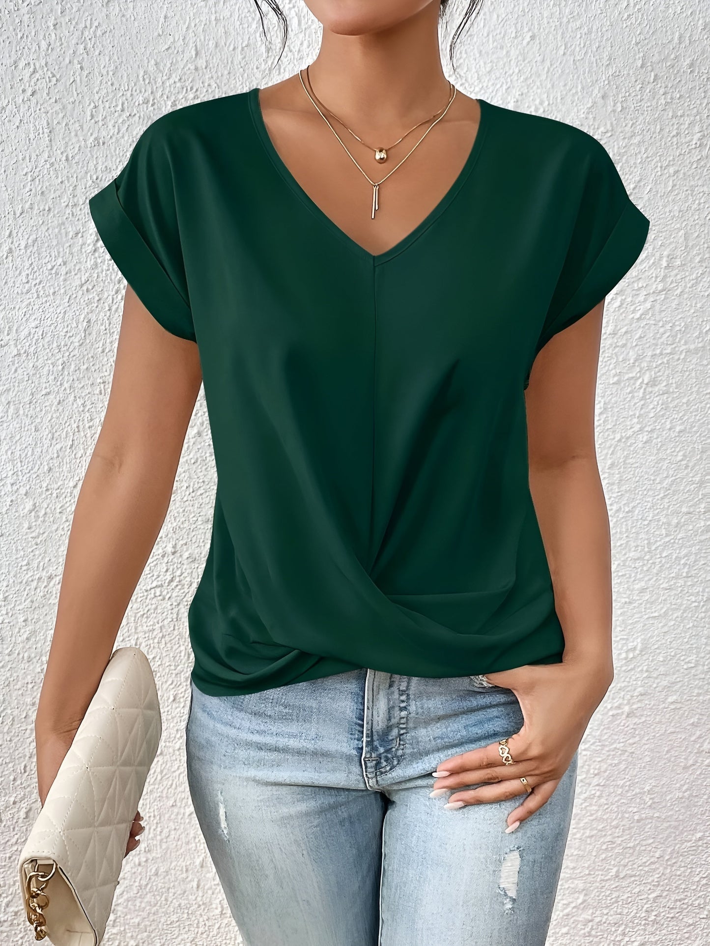 Sophie – V-hals T-shirt med hjerteudskæring