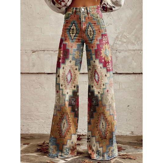 SARA™ brede boho vintage-bukser