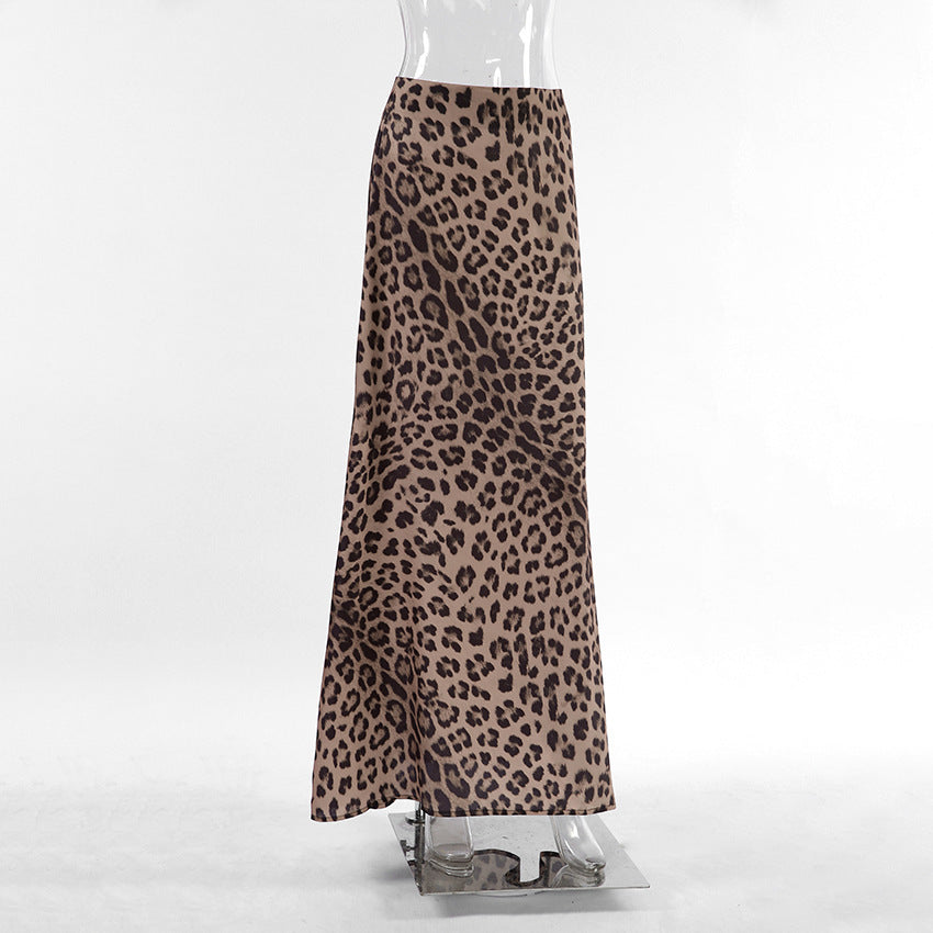 Leopandra - Stilfuld Leopardprint Maxi Nederdel