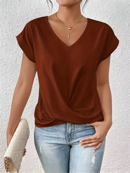 Sophie – V-hals T-shirt med hjerteudskæring