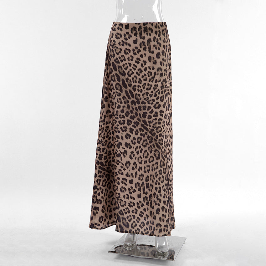 Leopandra - Stilfuld Leopardprint Maxi Nederdel