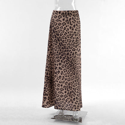 Leopandra - Stilfuld Leopardprint Maxi Nederdel