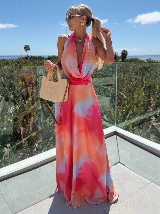 Sommerkjole – Tie-Dye Halterneck