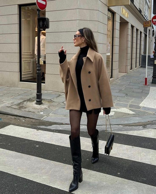 Laura | Oversized Uldfrakke