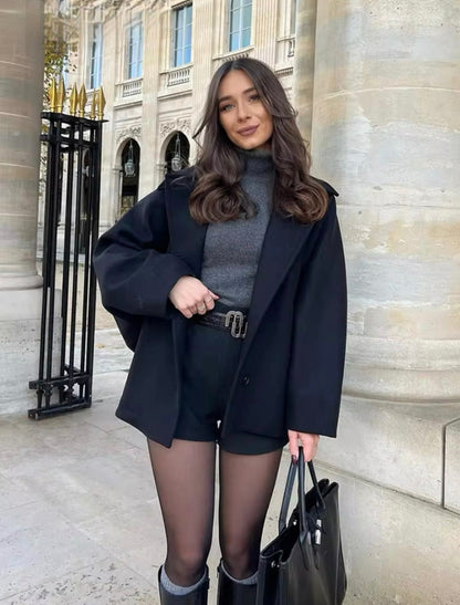 Laura | Oversized Uldfrakke