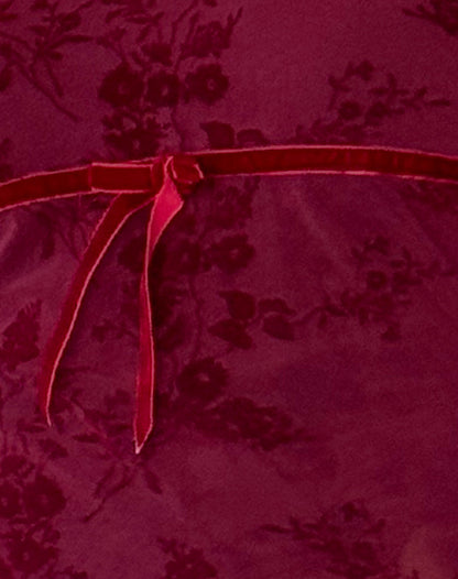Kareena Top i Botanisk Blomst Maroon