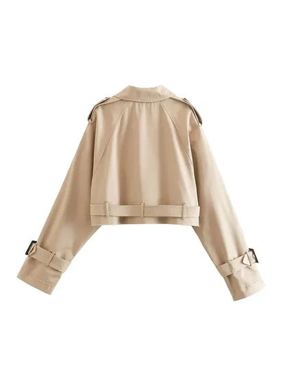 Kyra | Cropped Trench Jacket
