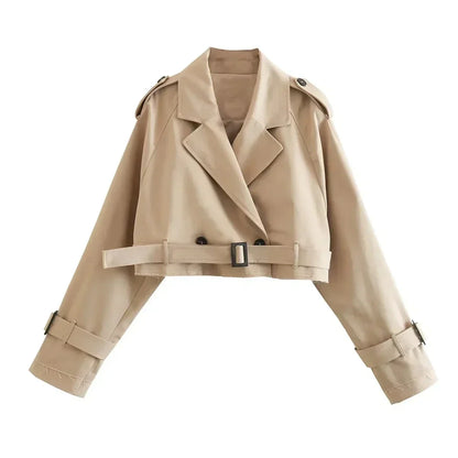 Kyra | Cropped Trench Jacket